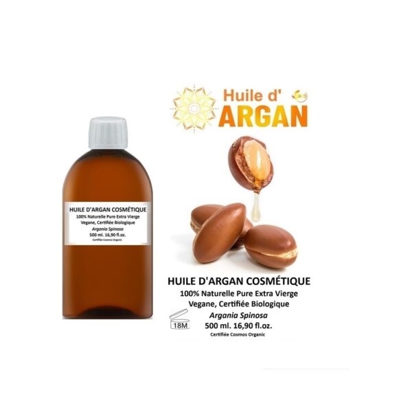 Aceite de argán bio 500 ml 100% puro