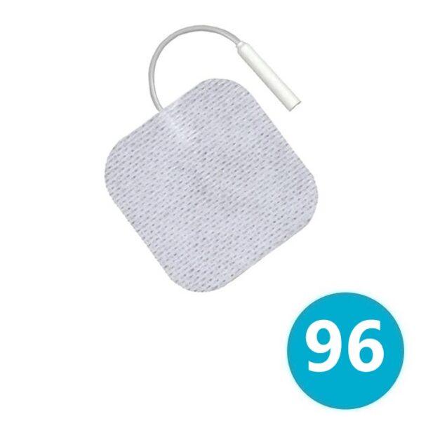 96 electrodos adhesivos 50 X 50 mm con gel hidrófilo e hipoalergénico, compatibles con compex, cefar, sport-elec